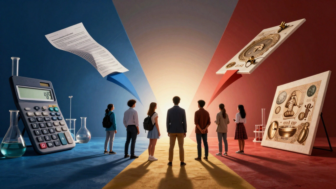 Visual representation of academic streams converging for students