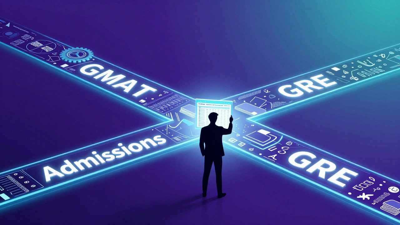Abstract paths representing GMAT vs GRE choices